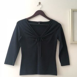 Banana Republic Navy Silk Blend Top